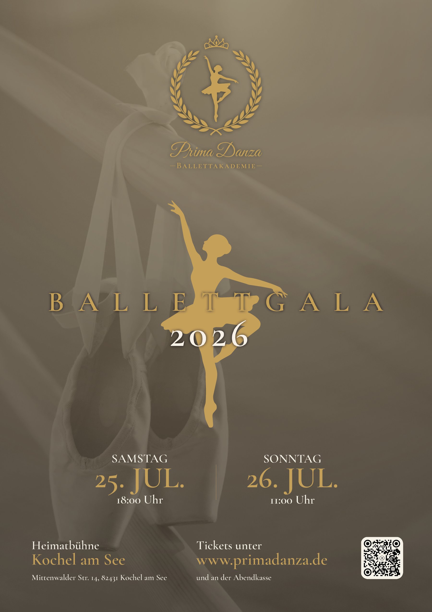 Plakat Ballettgala 2026 – Prima Danza